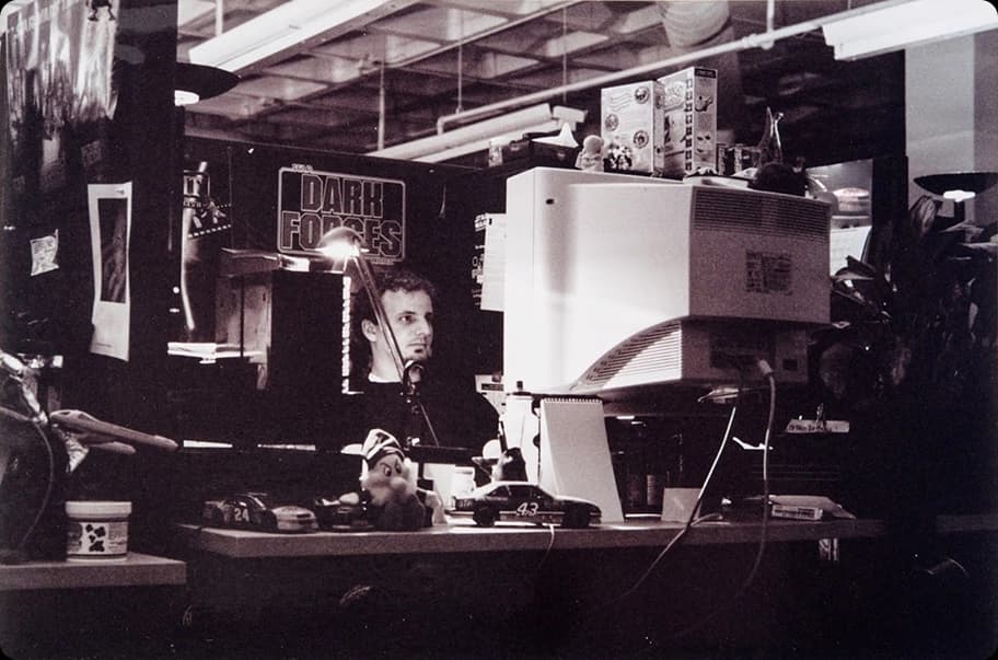 Tim at LucasArts working on Dark Forces